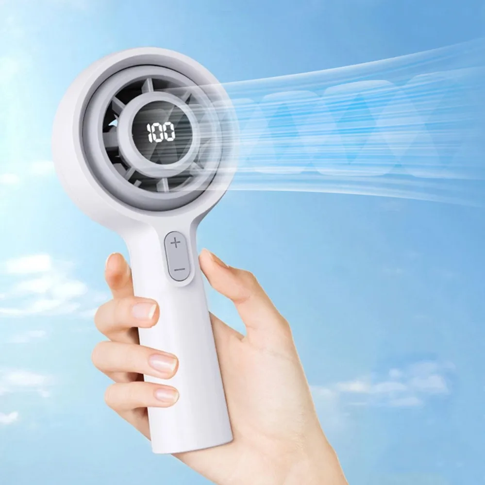 High Speed mini portable electric turbo fan Handheld Fan Battery 3000Mah Portable Mini Usb Rechargeable hand held Fan