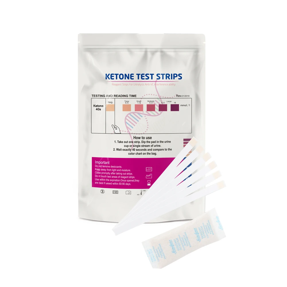 URS-1K, Ketosis Reagent Strips for Urinalysis, Ketone urine test reagent strip