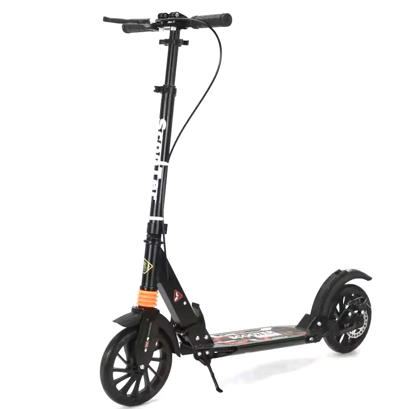 Factory Scooter Urban Kick Scooter Aluminum Alloy Dish Brake Folding 200mm Large Wheels Kids Scooter