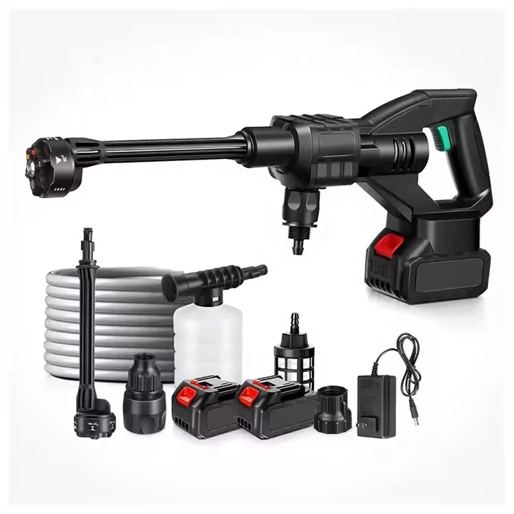 Portable Lithium High Pressure Car Washer Gun Handheld Cordless Power Spray Gun Electric Water Gun