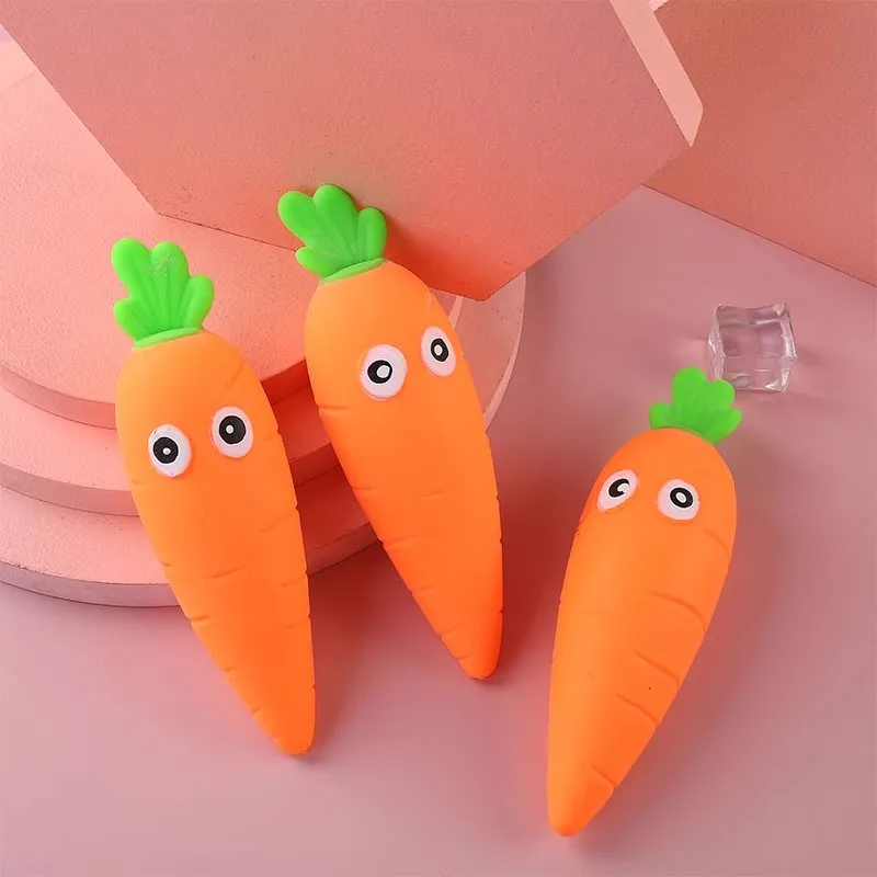 Wholesale Squeeze Toys Filled with Sand Anti Fidget Cartoon Carrot Fidget Toys for Kids Adults