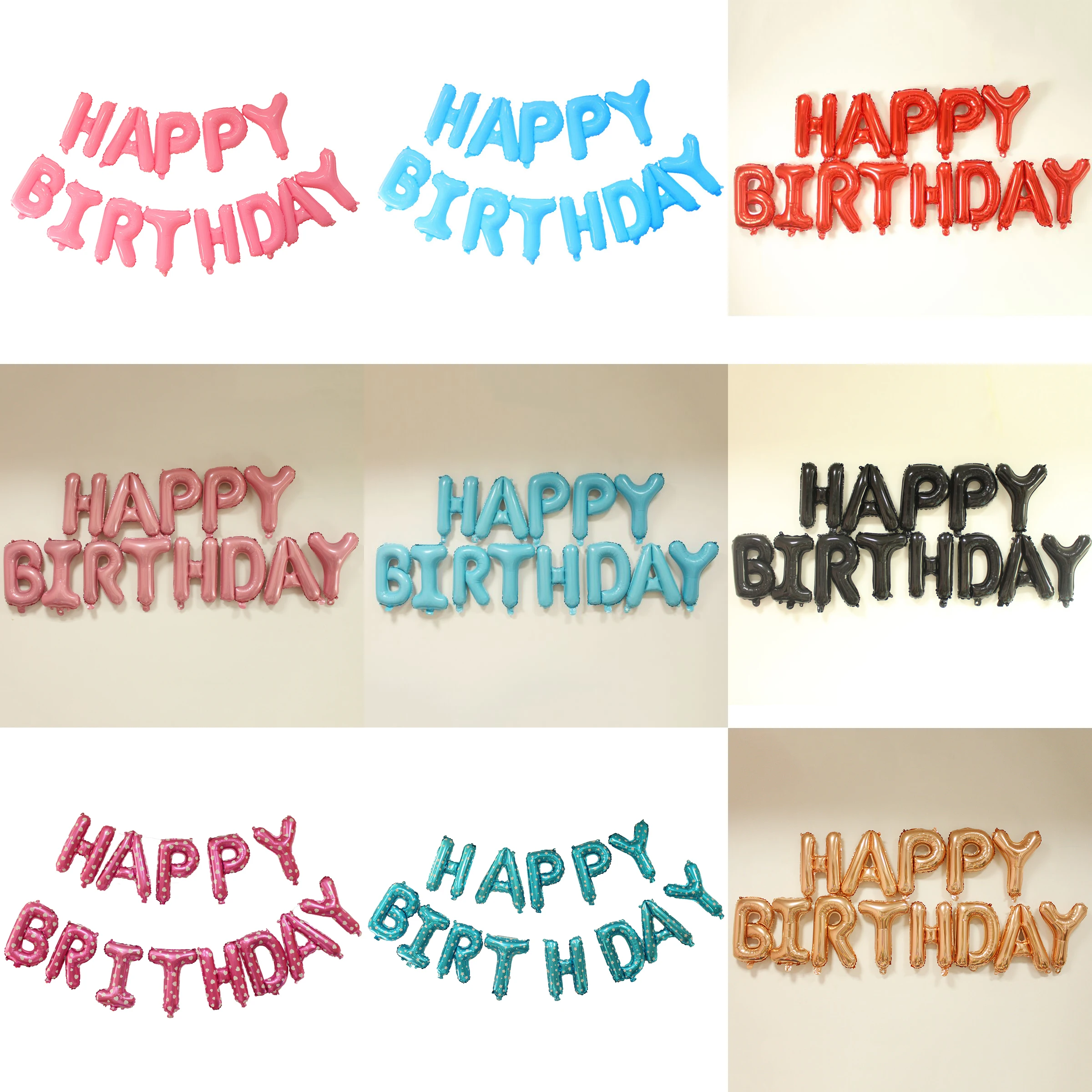 Надувные шары из фольги в виде букв HAPPY BIRTHDAY 16