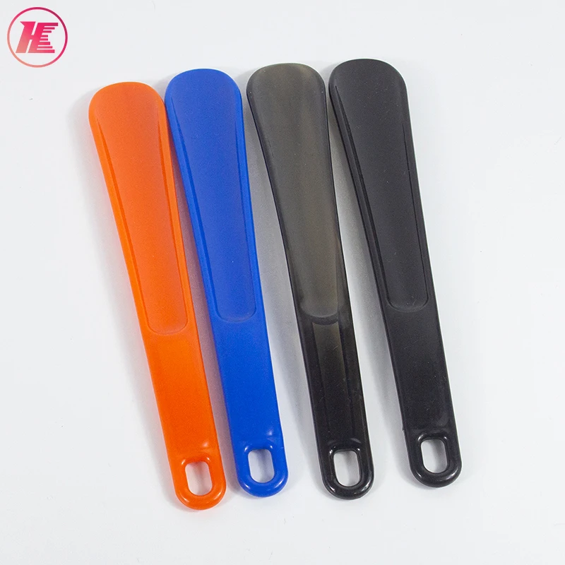 Custom Designer Small Funny Hotel Black Shoe Horn Plastic Shoehorn