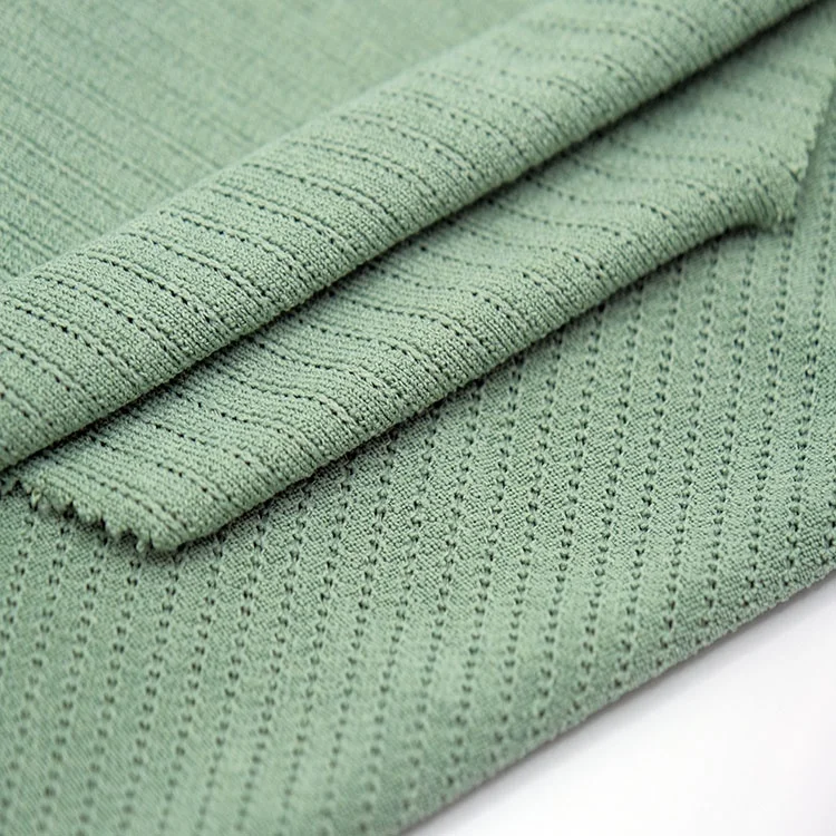 Korean style stretch 95polyester 5spandex 190gsm ribbed hacci knit fabric for spring summer sweater