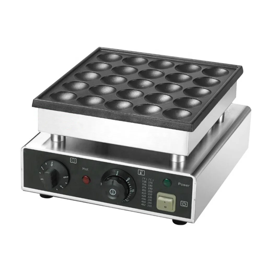 100 Holes Snack Equipment Octopus Balls Electric Quail Egg Grill Cooking Waffle Oven Poffertjes Grill Machine