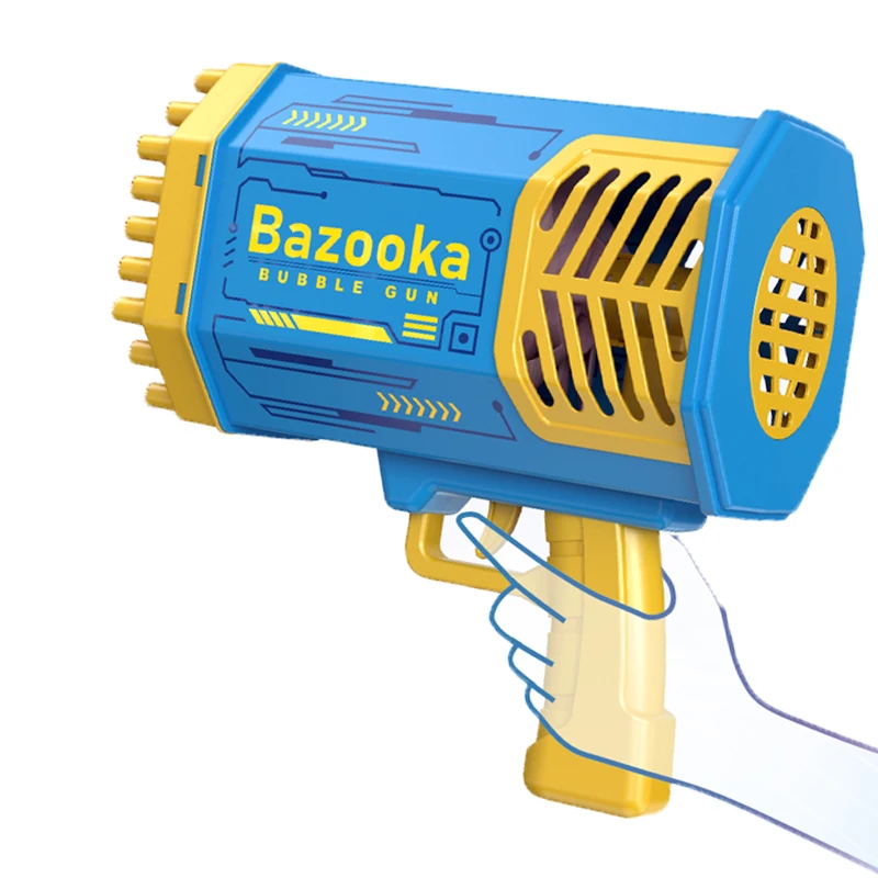 69-hole Bazooka soap Bubble Gun Blowing Bubble Machine Colorful Lighting Electric Children Boys and Girls Bubble Gun Toys