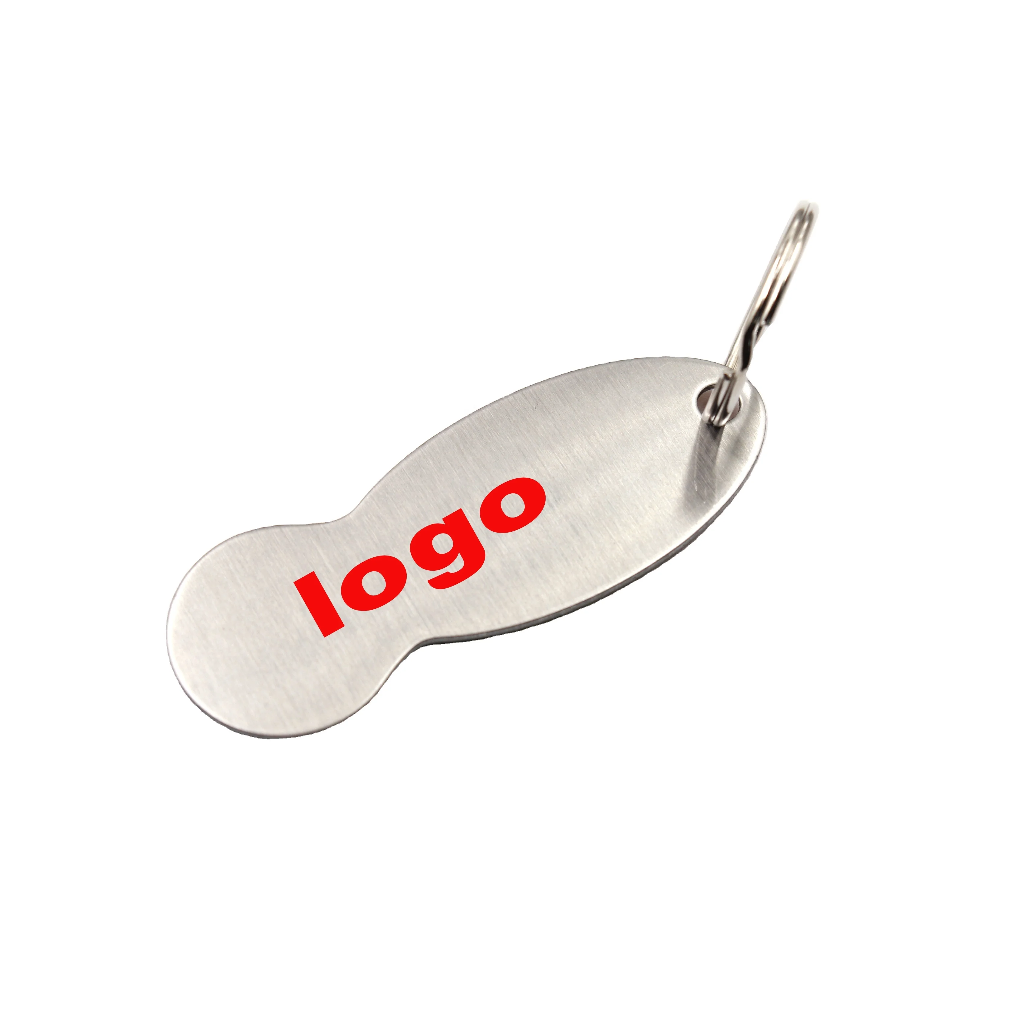 Custom epoxy Shopping Trolley Token metal keychain cheap Supermarket trolley key chain  Coin Holder Keychain  for free gift