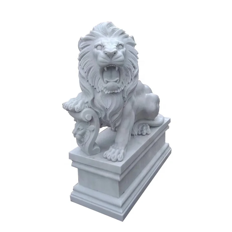 Lifesize Stone Animal Statues Colorful Lion Sculpture Outdoor Lion Statue life size stone granite marble lion for sale