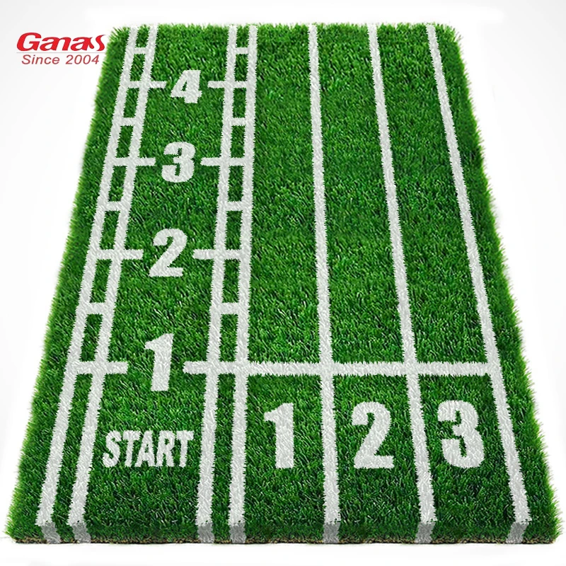 Ganas hot sell gym accessories high quality gym floor mat artificial grass 50mm 60mm