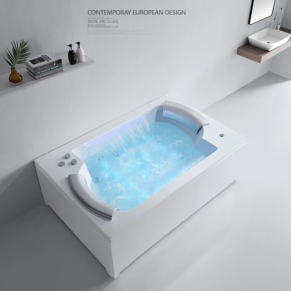 FICO Home Bathroom Tubs Indoor Waterfall Freestanding Bathtub Acrylic massage bathtub