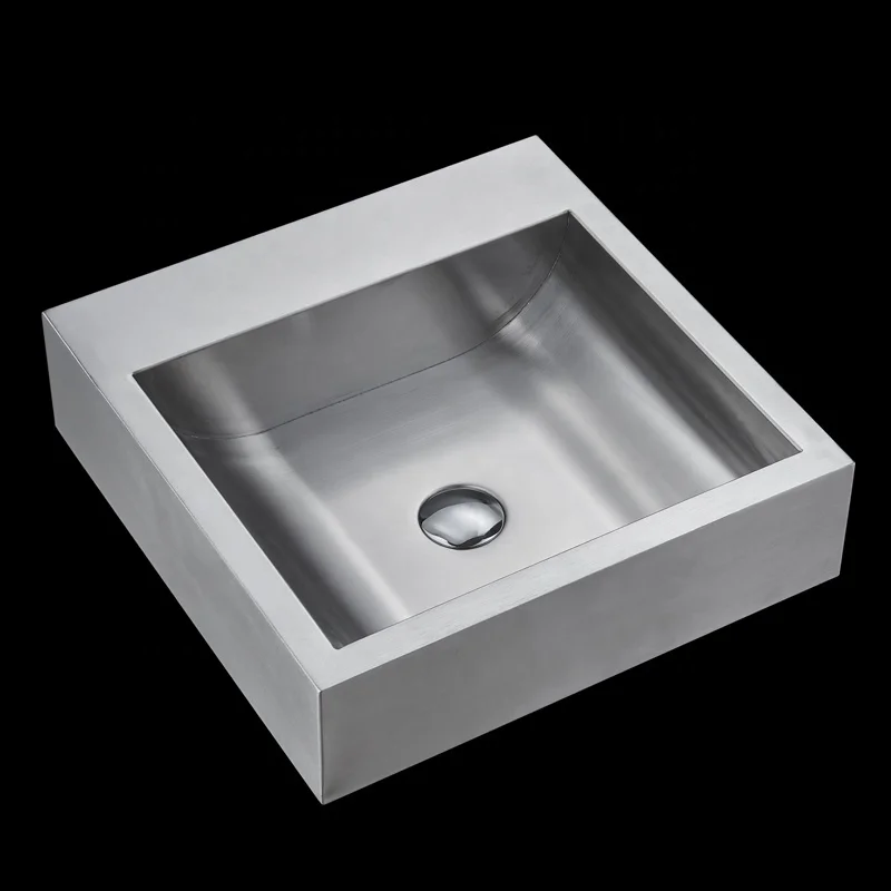 Wholesale manufacturer custom counter top stainless steel wash basin bathroom