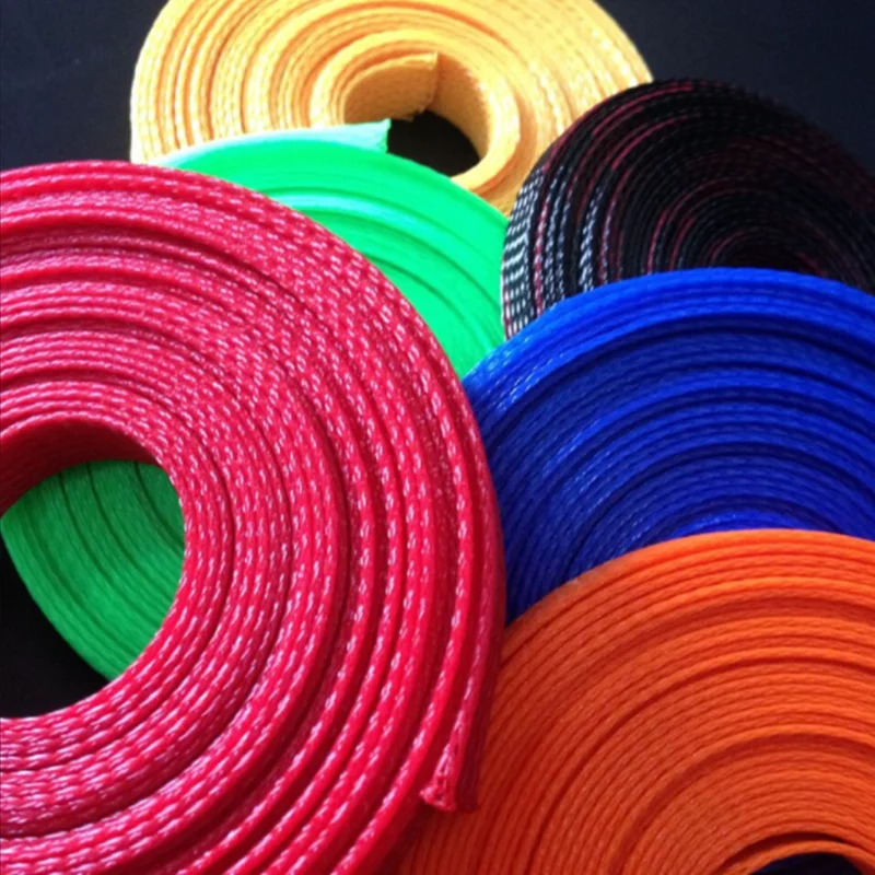 For Cable Management Black Expandable Sleeve Wiring Harness Wire Cover PET Braided Insulation Sleeving