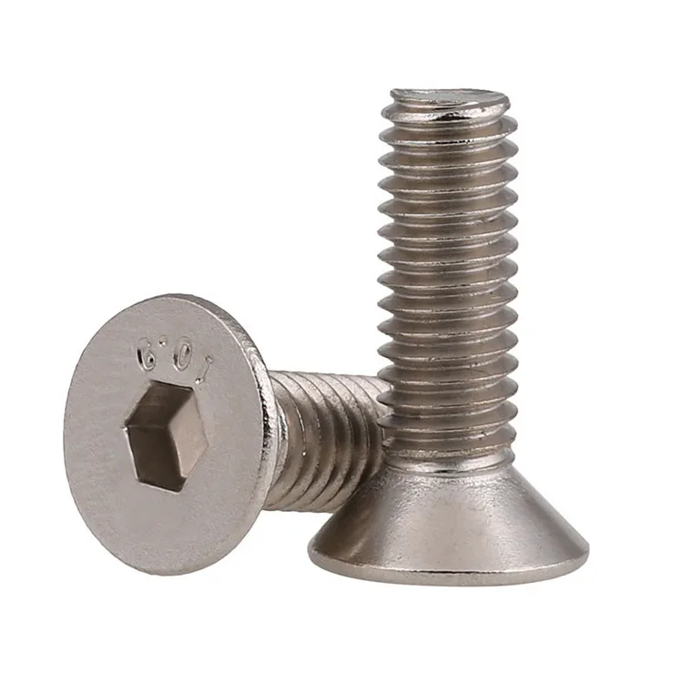 Chinese factory Stainless steel 304 316 countersunk head hexagon socket bolt and nut