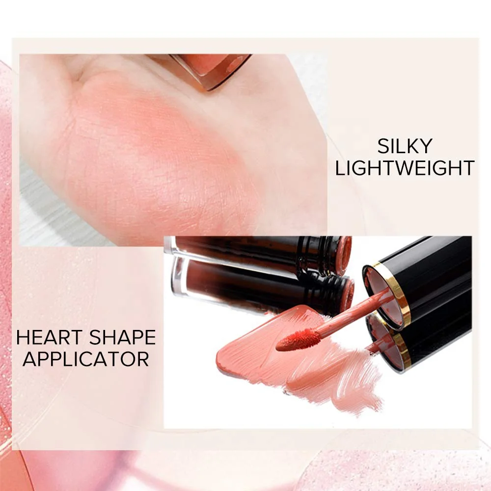 Make-Up Pigmented Liquid Cheek Blusher Cream Gel Long Lasting Lightweight Blendable Face Blush