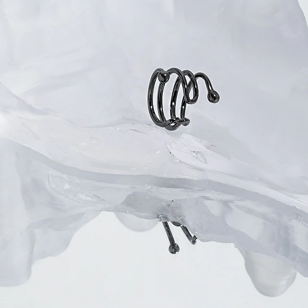 VIANRLA new women ear cuff earrings ear cartilage clip on wrap muti-layer hoop earrings 925 sterling silver ear cuff