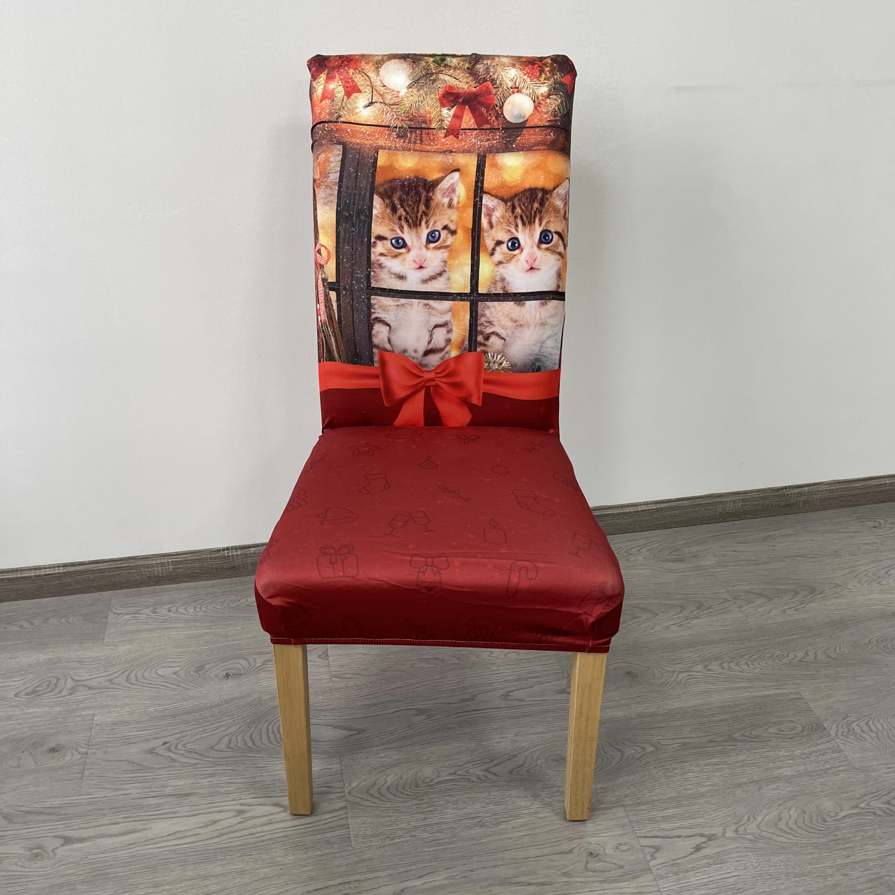 Stretch Chair Covers Printed Stretchable Dining Chair Slipcover Washable Removable for Kitchen, Hotel, Restaurant