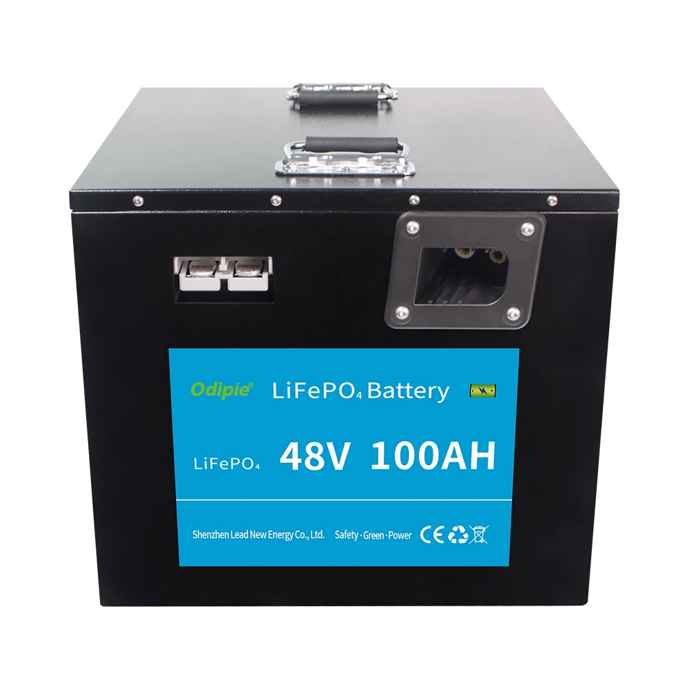 ODIPIE Rechargeable Battery LiFePO4 Golf Cart Li Ion Battery Pack 48V 100Ah 51.2V 5Kwh