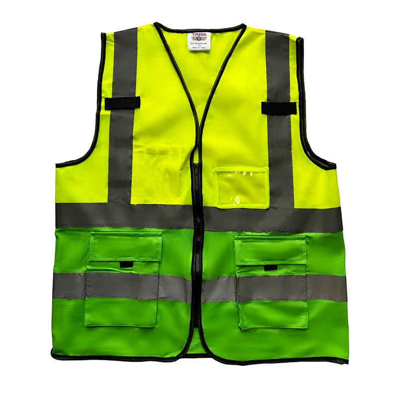 In Stock 100% Polyester Multi-pockets Construction Security Reflective Safety Vests