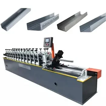 Automatic PLC Control Metal Stud And Track C U Purlin Roll Forming Machine
