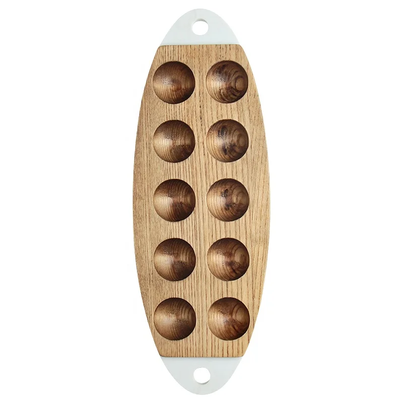 Luxury premium kitchen food wood tray wooden egg tray