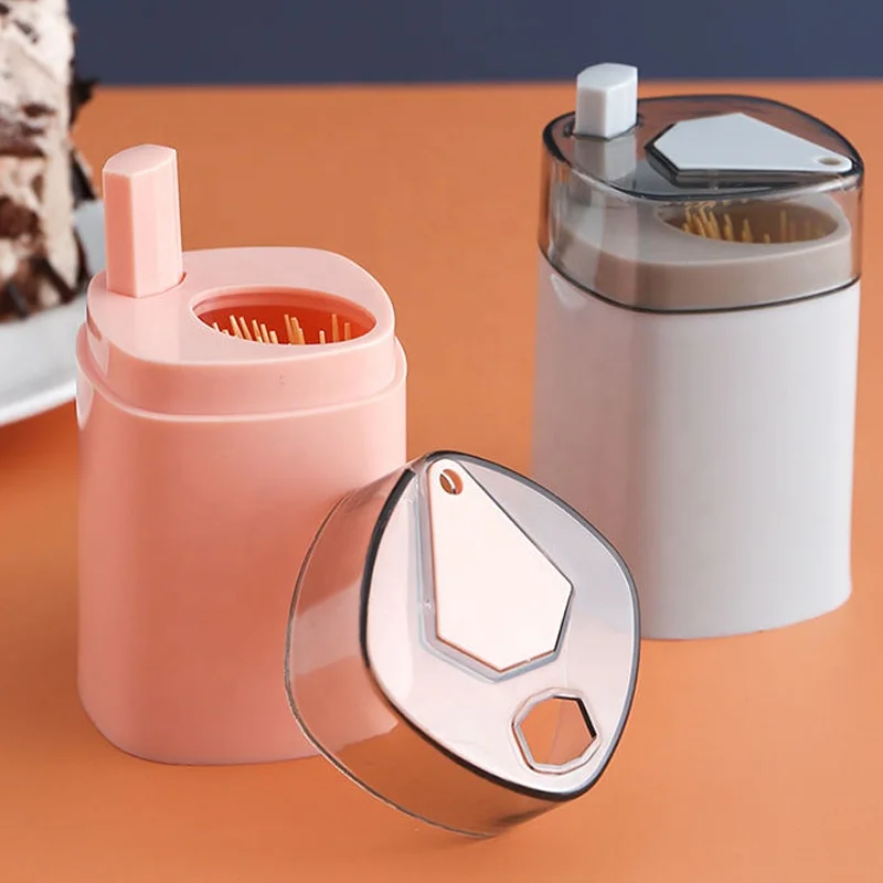 Portable Automatic Pop-up Toothpick Dispenser Storage Box Kitchen Household Toothpick Holder Container