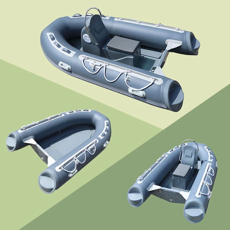 inflatable boat fishing rowing inflatable boats 2.7m   rigid hull hypalon inflatable fiberglass rib boat