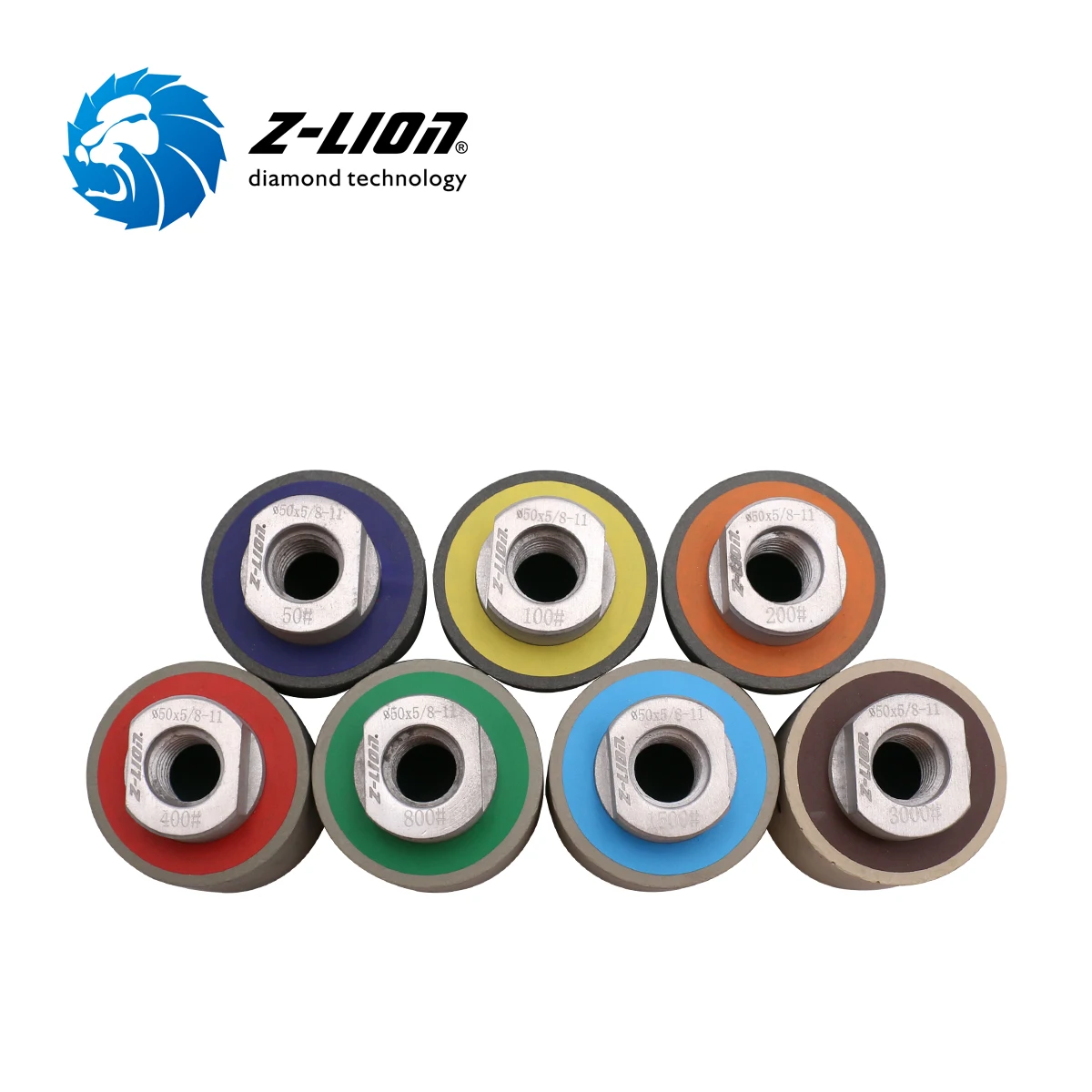 Z LION resin bond sink flutting wheel 50mm diamond drum polishing wheel