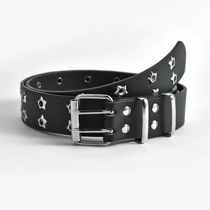 PU leather factory cheap price stocks women waist fashion cool punk belt