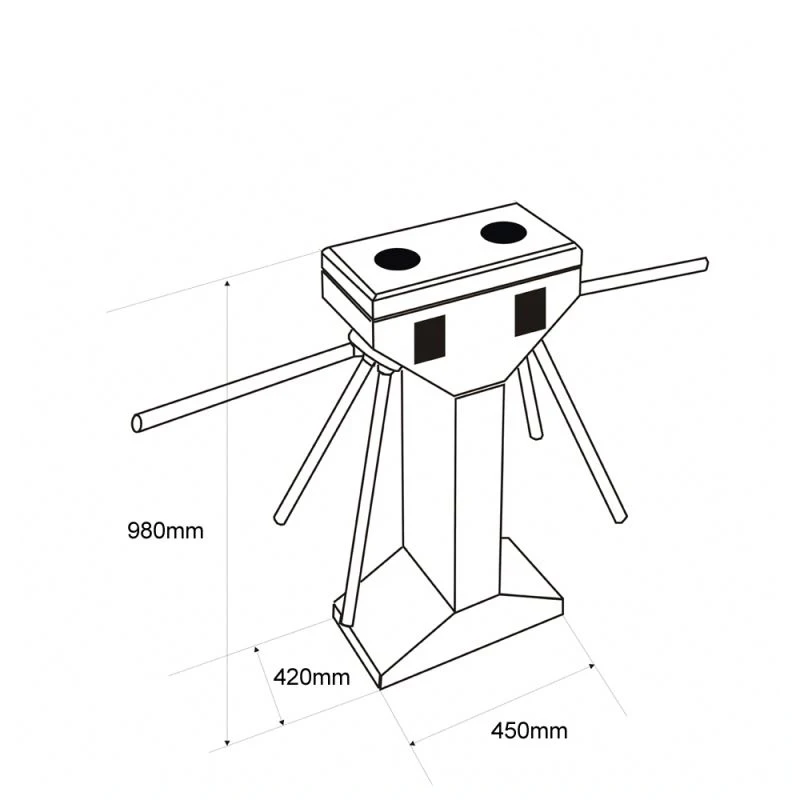 Factory Price Semi Automatic Fingerprint Double Tripod Turnstile