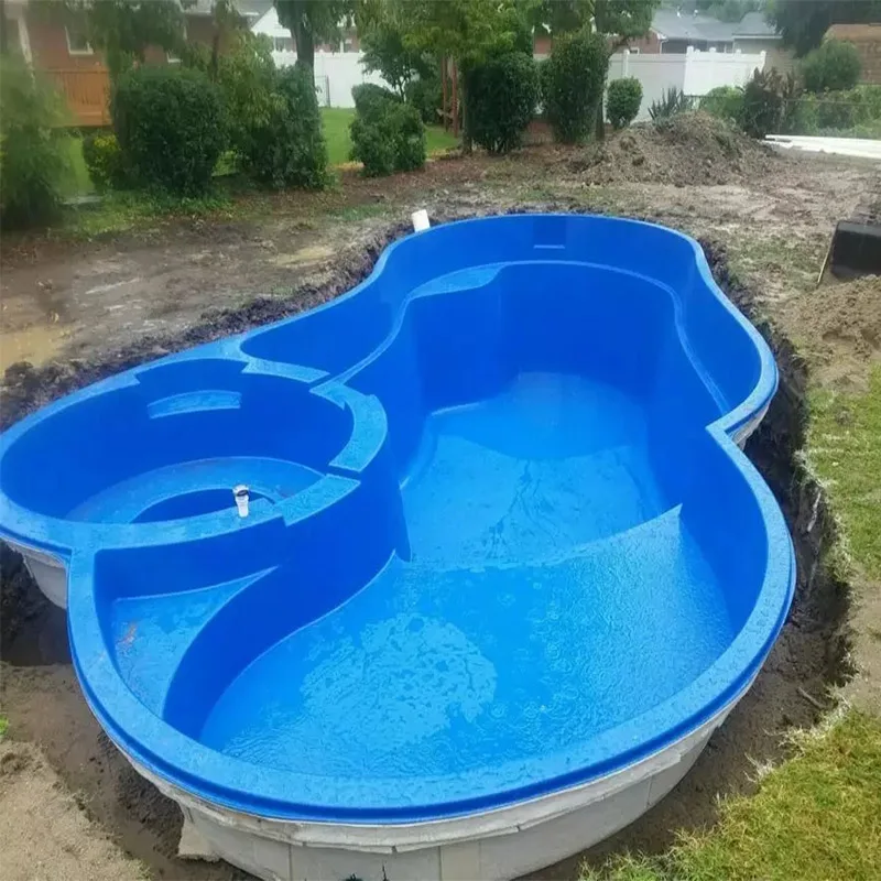 Открытый взрослый piscina fibra de vidrio 6x3 многоэтажные бассейны из стекловолокна цена готовый бассейн с джакузи