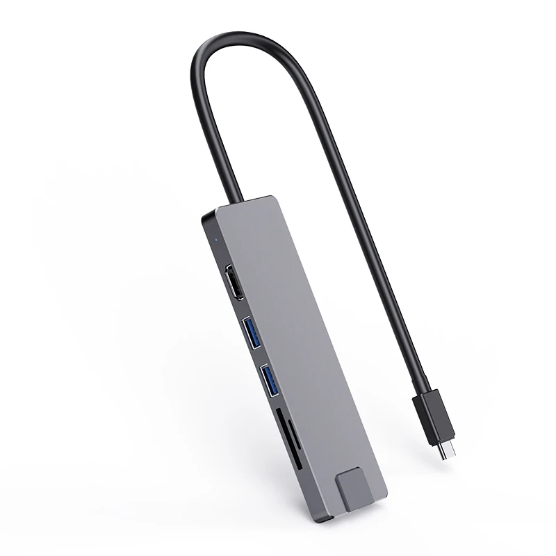 Многопортовый USB-C концентратор 4K док-станция мини-Док-станция с адаптером USB к HDMI Ethernet