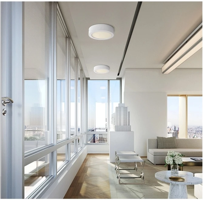 90lm/w SMD2835 led down light 12w 18w 24w surface mounted round led ceiling panel lamp