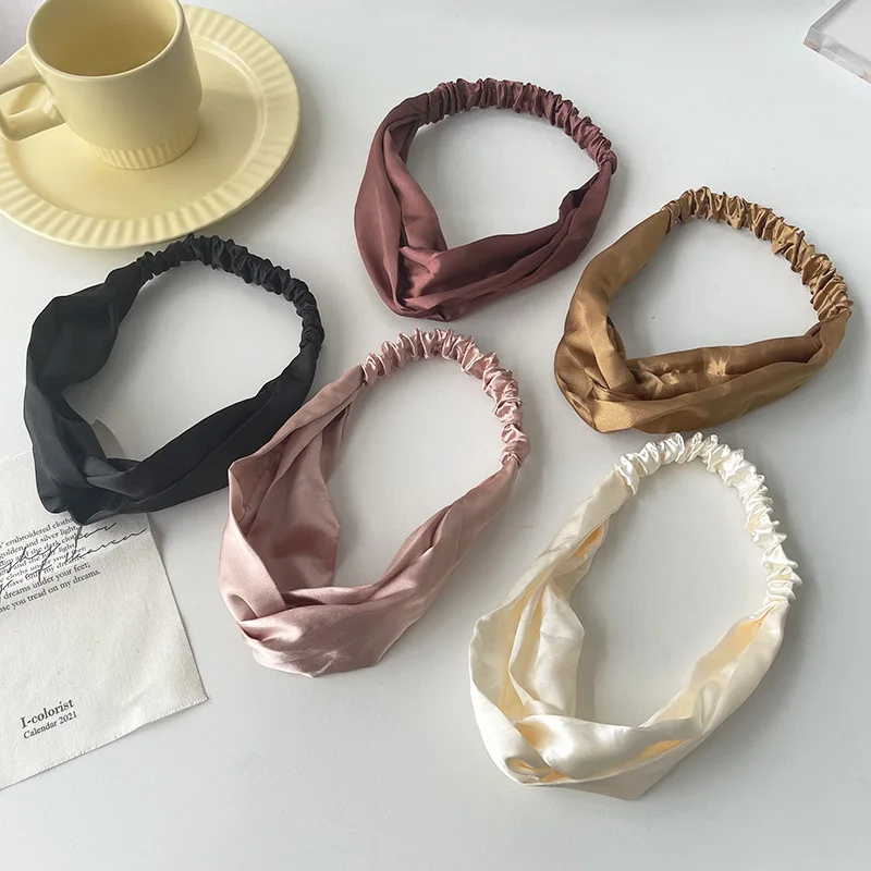 Wholesale care hair fashion spa headband mulberry silk sleep headbands