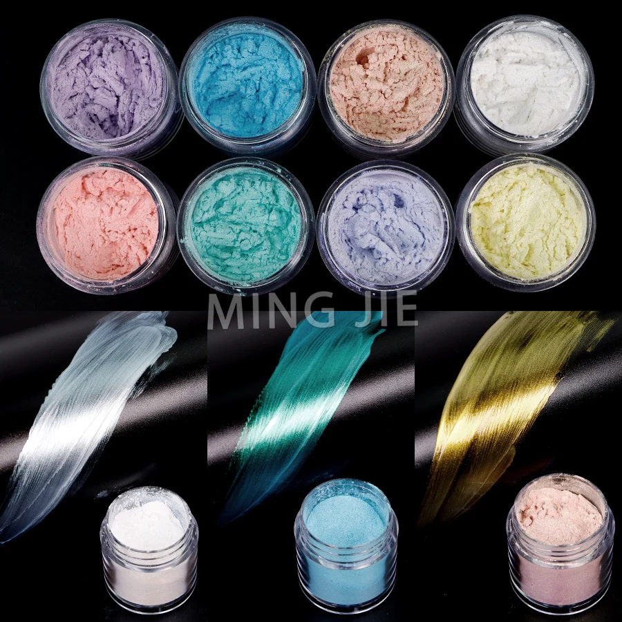 Nail Salon White Mother of Pearl Powder Glitter Mirror Nail Mermaid Chrome Nail Eyeshadow Pigment