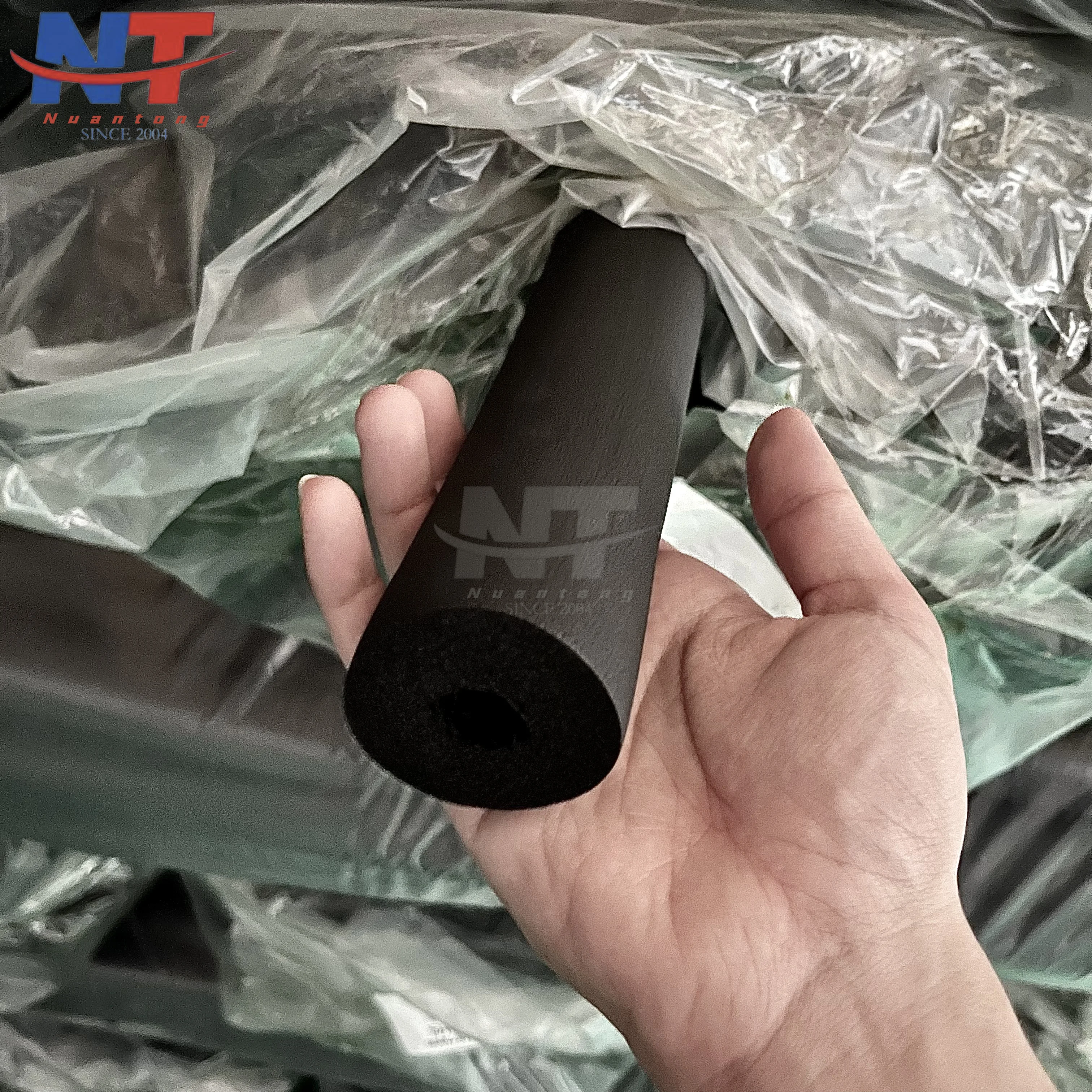 9mm 1 inch black rubber foam insulation tube/pipe