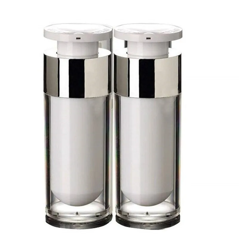 factory Hot selling Chinese factory luxury white airless pump empty cosmetic bottles and jars