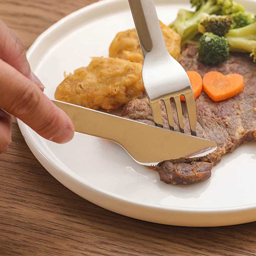 Outdoor Camping Folding Metal Multicolor Spoon Fork Chopstick Stainless Steel Flatware Portable Silver Cutlery Set With Case