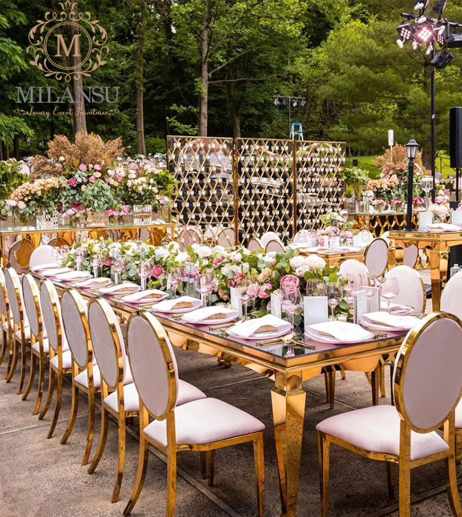 Распродажа, мебель для мероприятий, белый зеркальный стеклянный обеденный стол, свадебный стол