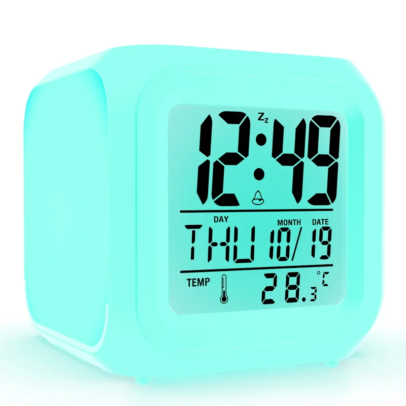 LED Colorful Changing Alarm Clock for LED Colorful Change Alarm Clock fo Kids or Children