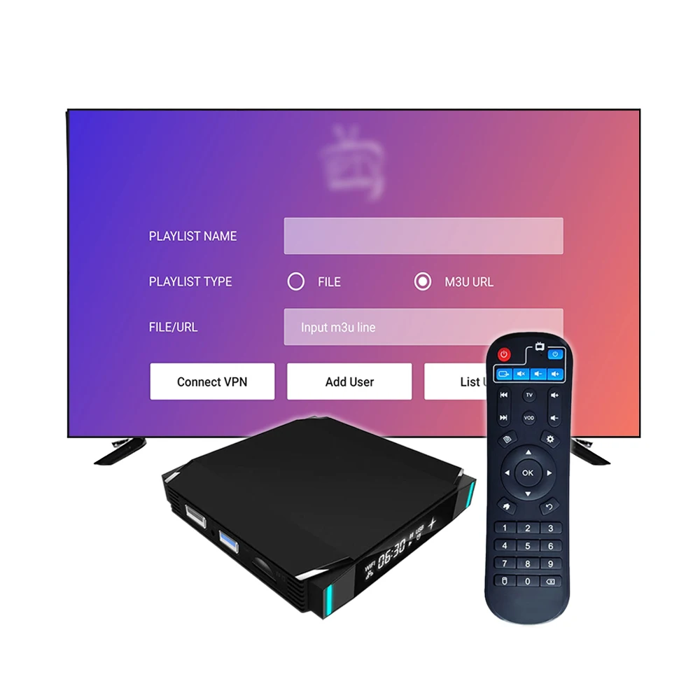 MEGA TV set-top box can be customized with the best dealer panel subscription 4K with iptv box