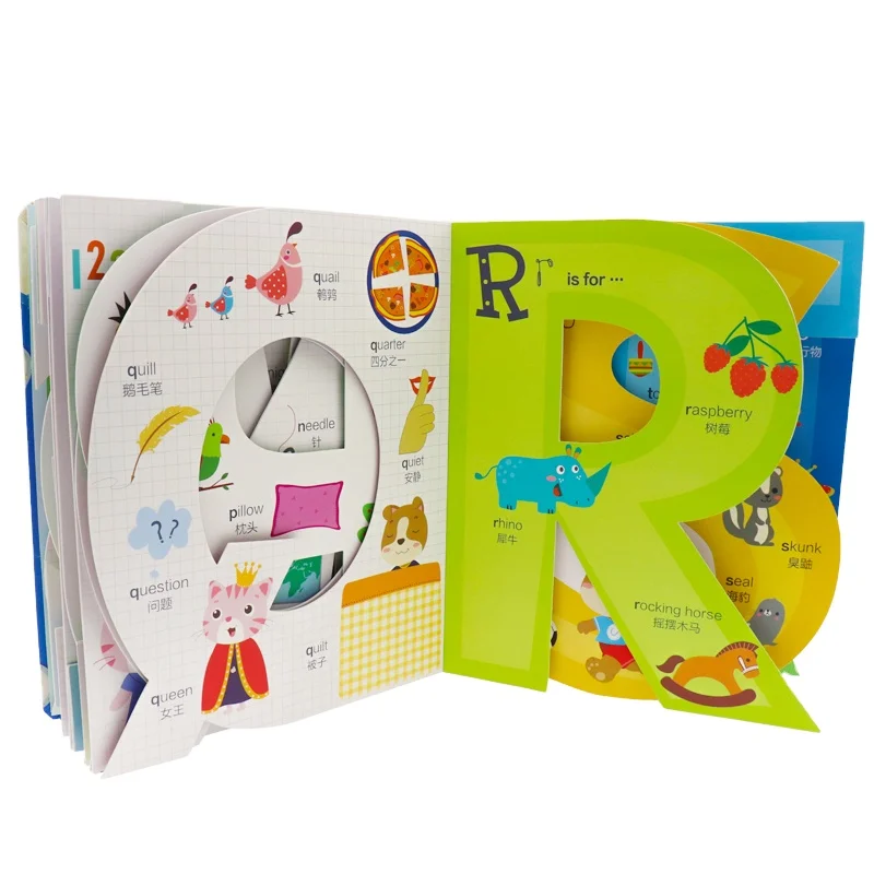 Early Educational Baby Coloring Hardcover Full Color Learning Story Cartoon Board Children Book Printing (62461567405)