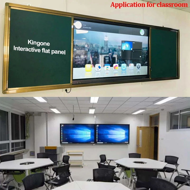 Touch Screen Whiteboard Windows 98 Inch 4k Interactive Flat Panel Android 8 Smart Board Teaching