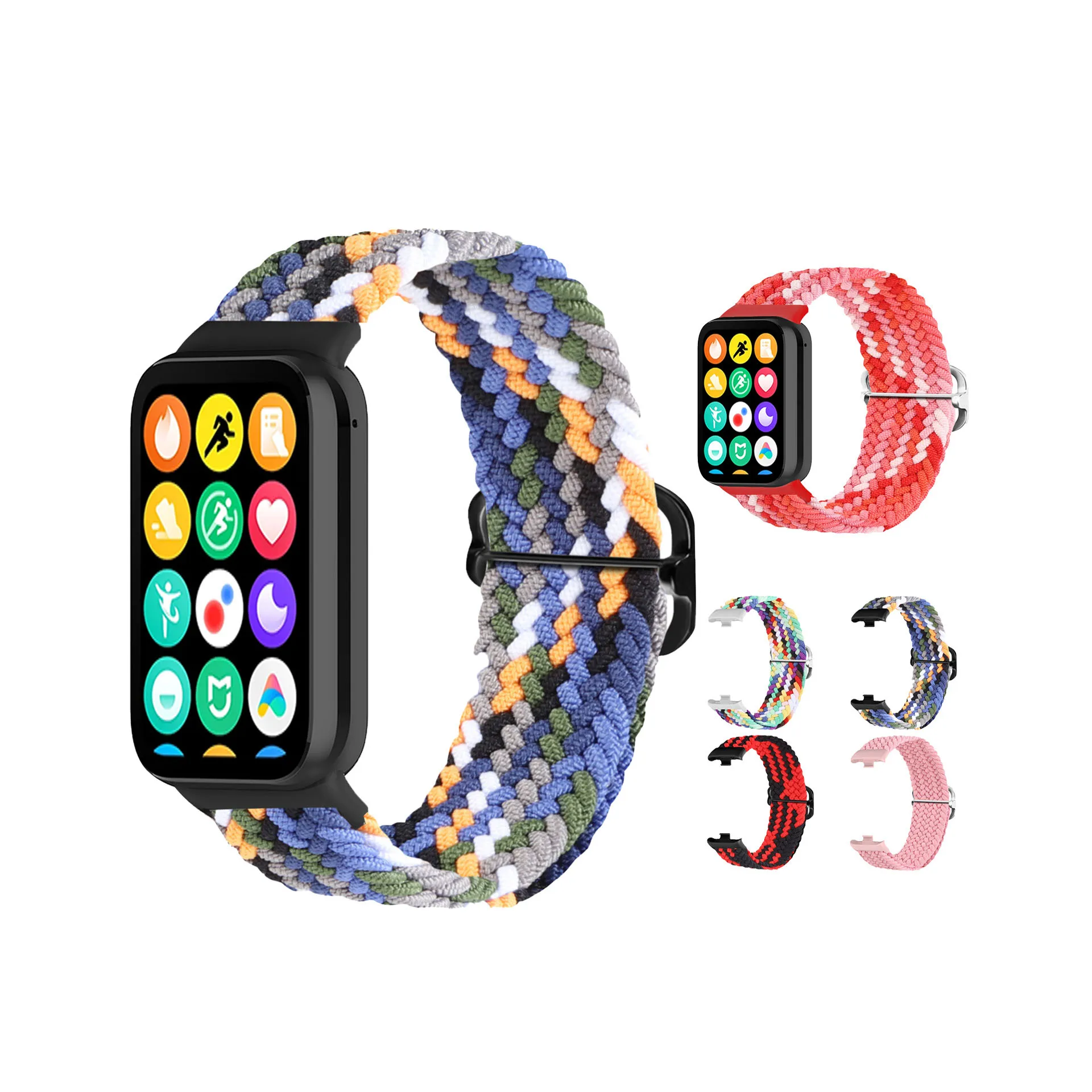 Tschick For Xiaomi Mi Band 8Pro Elastic Woven Loop Band Adjustable Nylon Bracelet Wrist Strap Ultra Light Breathable Watch Strap