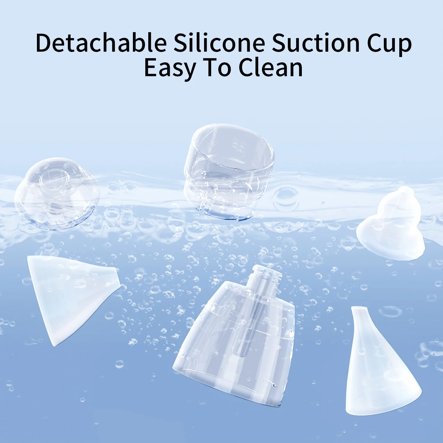 2024 Newly designed low-noise household newborn silicone nasal aspirator with music baby electric nasal aspirator