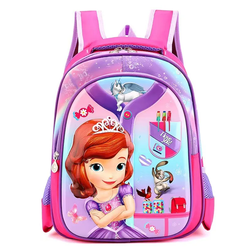 New Hot 14-inch Cartoon 3D Hardshell Sanrios Kitty Cat Schoolbag Super Heroes Boys And Girls Student Backpack For Grade 1-2 Kids