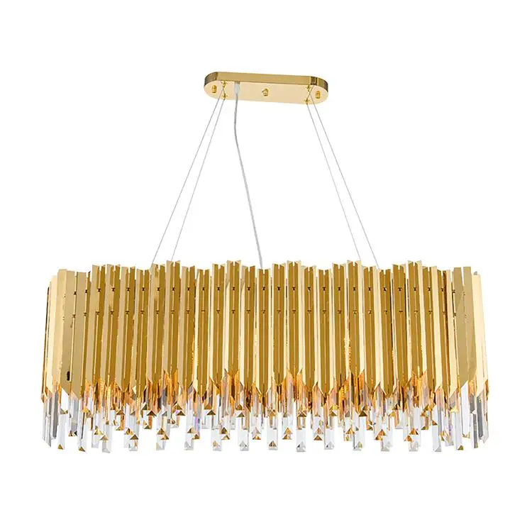 L4u Gold Contemporary Modern luxury Style light crystal ceiling LED crystal light chandelier for Bedroom Living Room