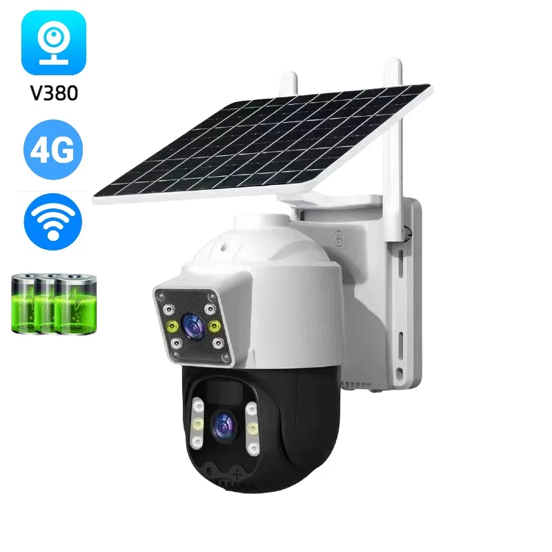 V360PRO Солнечная Камера уличная Sim-карта CCTV PTZ камера 1080P Беспроводная безопасность WiFi батарея сетевая