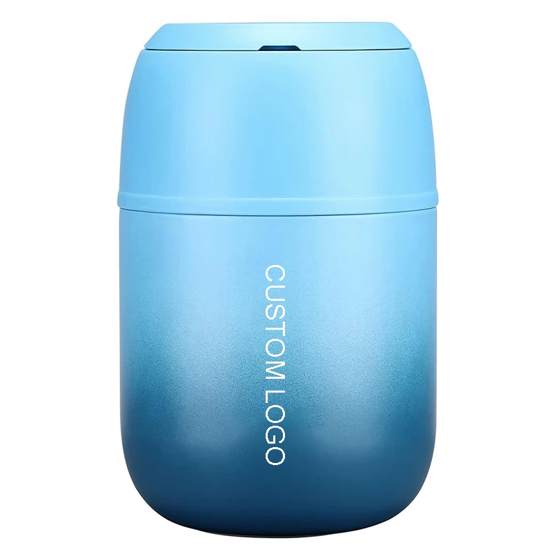 17oz Stainless Steel Food Container Vacuum Thermal Flasks Food Thermos Stainless Steel Lunch Box with Foldable Spoon