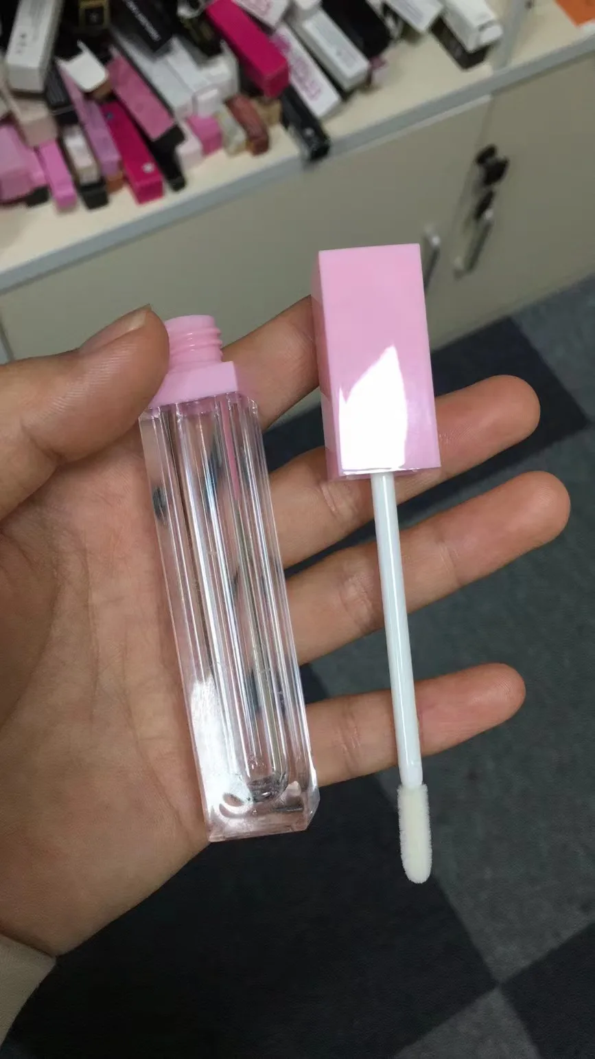 Pink empty tube 5-6ml Liquid powder blusher tube bottle highlight concealer liquid lip gloss tube package