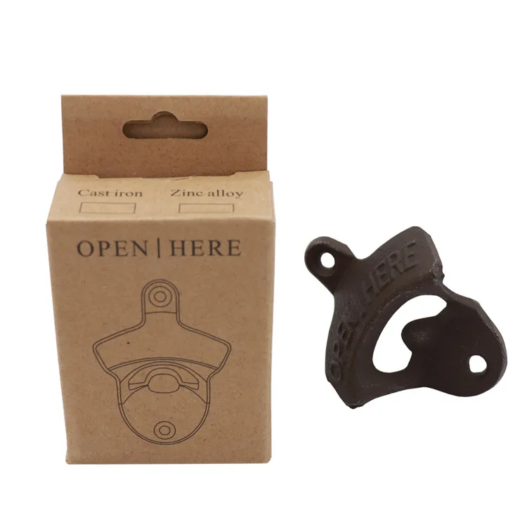 Vintage Antique Iron Cast Wall Mounted Beer Bottle Opener Kitchen Tools Hanging Beer Opener